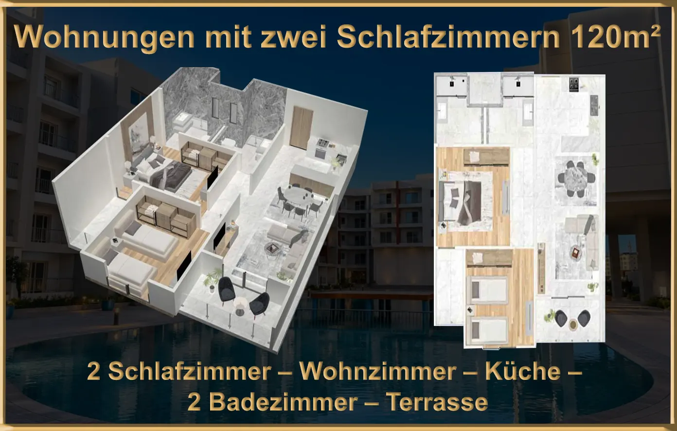 Wohnungen zum Verkauf in Hurghada 120 m² im Arab Contractors Compound